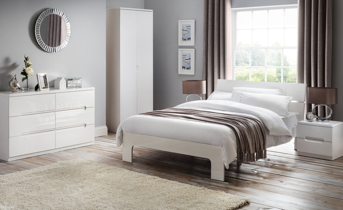 Manhattan Bed Frame 150Cm - White Bed frames Julian Bowen V2 