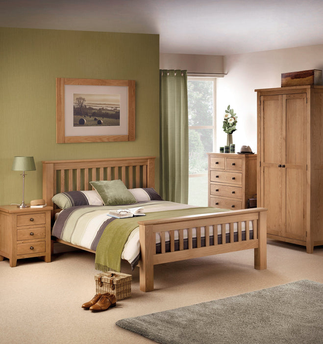 Marlborough Oak Combination Wardrobe Wardrobe Julian Bowen V2 