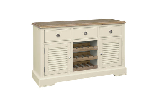 Meghan Oak Large Sideboard with Wine Rack Sideboard Gannon 