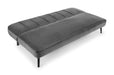 Miro Curved Back Sofabed - Grey Velvet Sofa beds Julian Bowen V2 