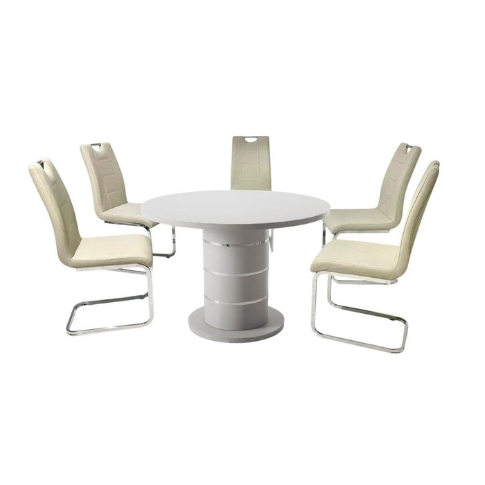 Modena Round Table Light Grey Round Table Gannon 