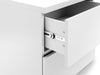 Monaco 2 Drawer Bedside - White High Gloss Bedside Tables Julian Bowen V2 