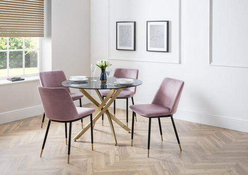 Delaunay Dining Chair - Dusky Pink Dining Chairs Julian Bowen V2 