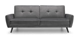 Monza 3 Seater In Dark Grey Velvet Sofas Julian Bowen V2 