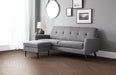 Monza 3 Seater Compact Retro Sofa - Grey Sofas Julian Bowen V2 