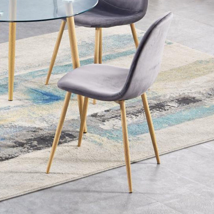 Oslo Chair Grey Velvet Dining Chair Gannon 