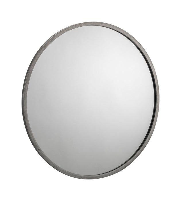 OCTAVE ROUND PEWTER WALL MIRROR Mirror Julian Bowen V2 