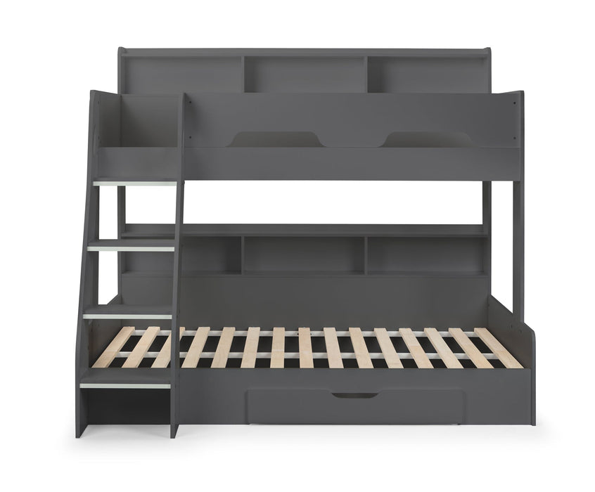 Orion Triple Sleeper Anthracite Bunk Beds Julian Bowen V2 