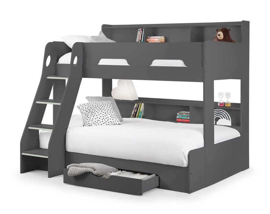 Orion Triple Sleeper Anthracite Bunk Beds Julian Bowen V2 