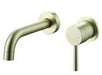 Pier Brushed Brass Wall Mounted Basin Mixer Supplier 141 