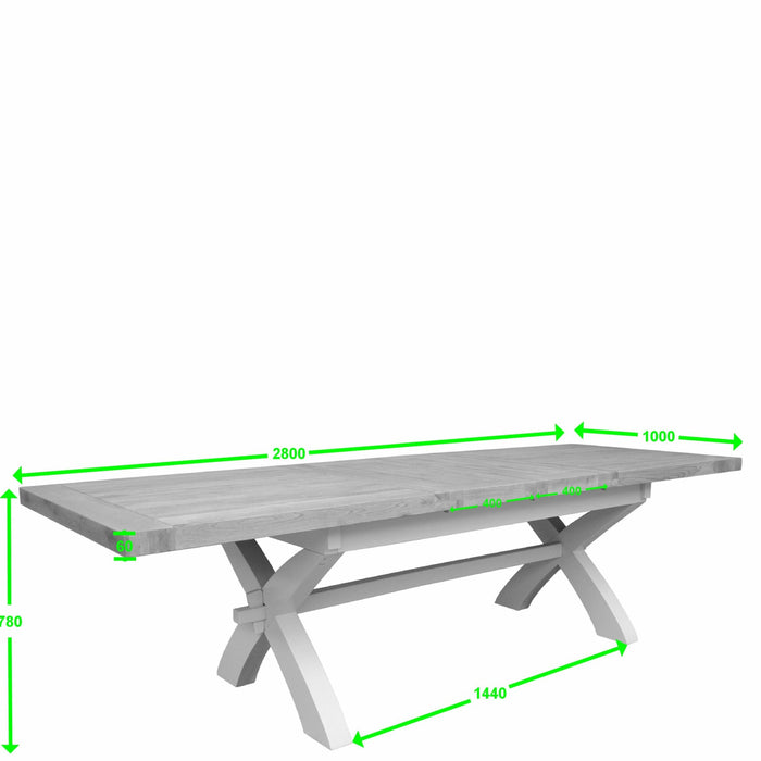 Painted Deluxe X-Leg table Dining Table GBH 