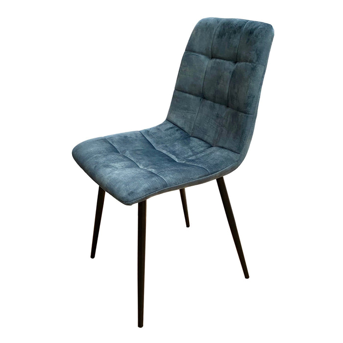 Pedro Velvet Chair Blue Dining Chair Gannon 