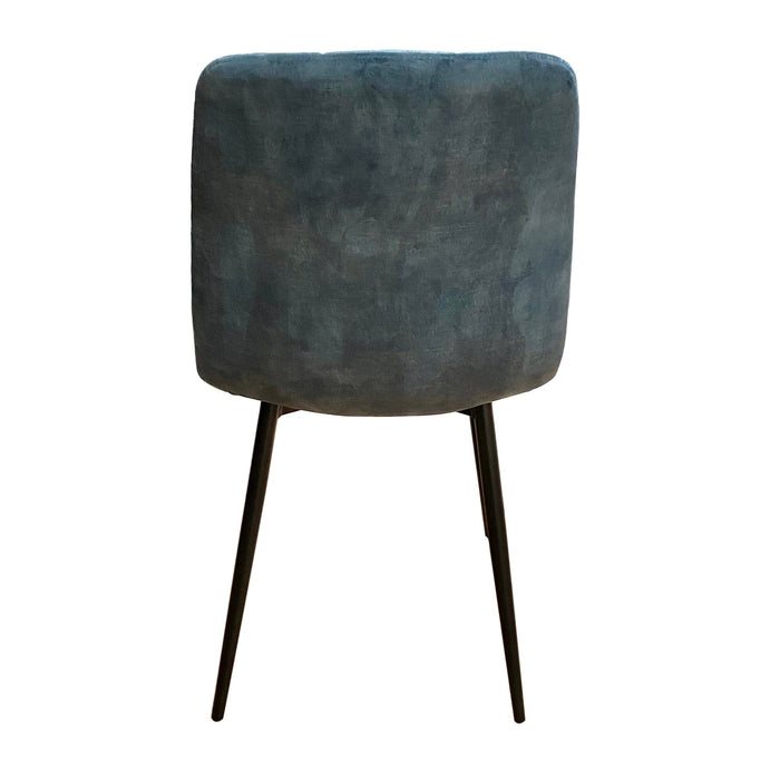 Pedro Velvet Chair Blue Dining Chair Gannon 