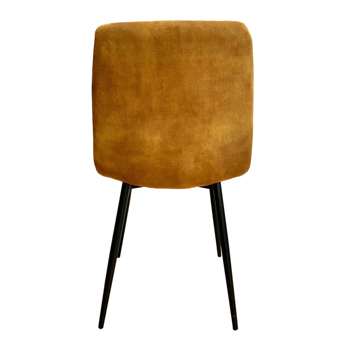 Pedro Velvet Chair Mustard Dining Chair Gannon 