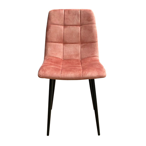 Pedro Velvet Chair Peach Dining Chair Gannon 