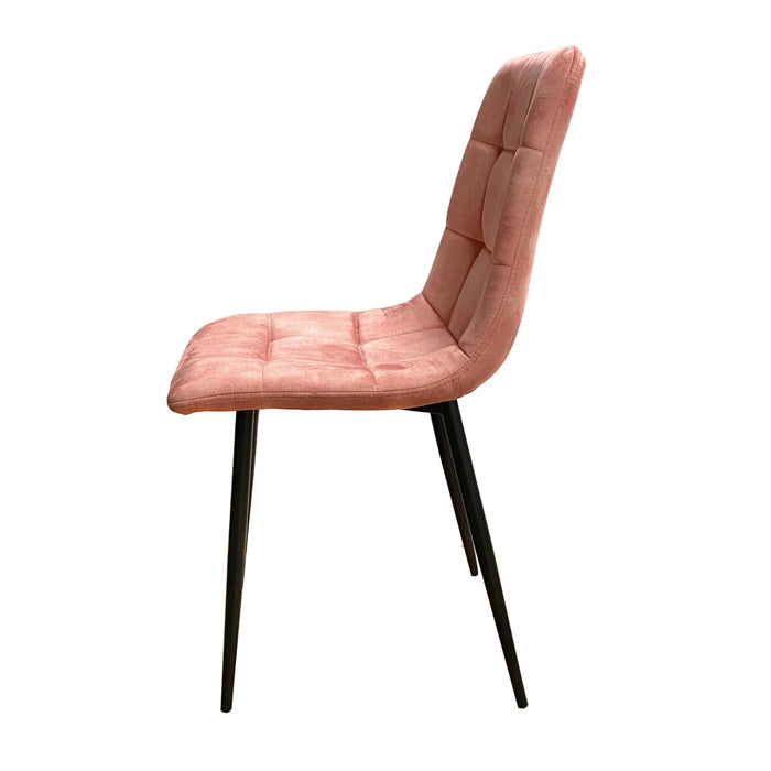 Pedro Velvet Chair Peach Dining Chair Gannon 