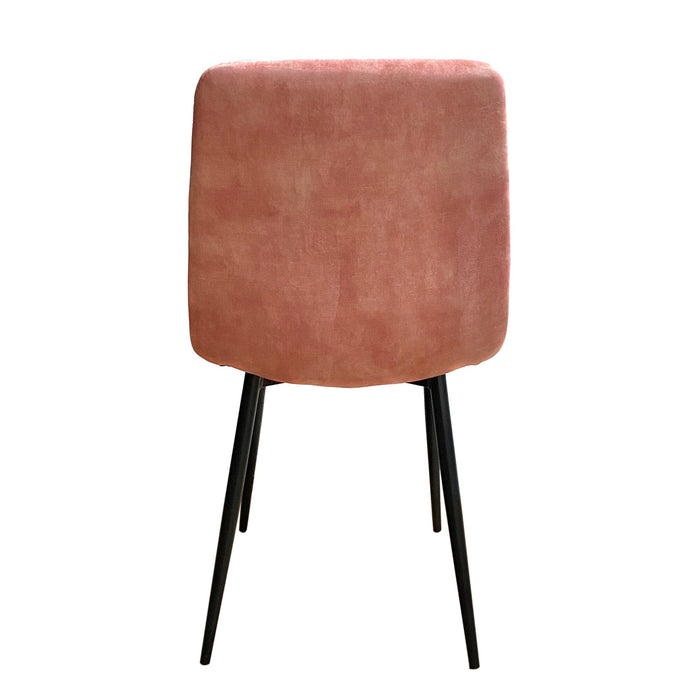 Pedro Velvet Chair Peach Dining Chair Gannon 