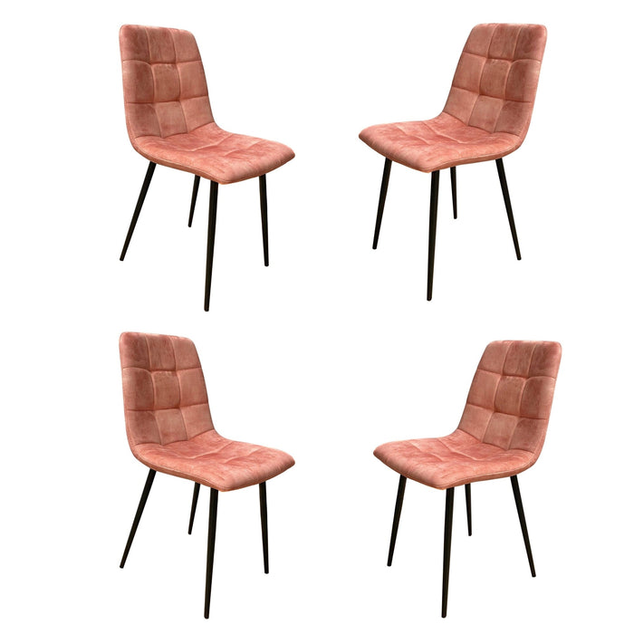 Pedro Velvet Chair Peach Dining Chair Gannon 