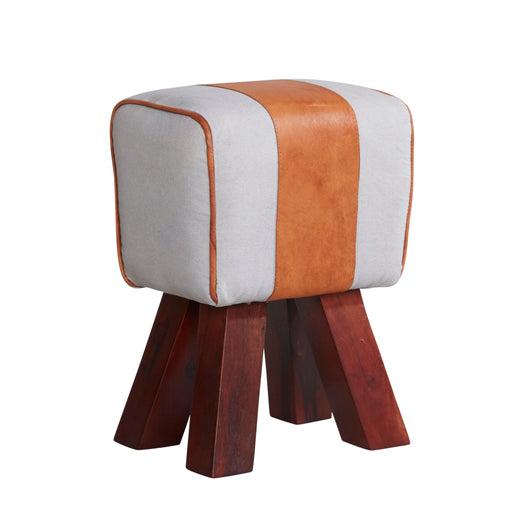 Canvas And Leather Stool Canvas IHv2 