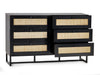 Padstow 6 Drawer Chest - Black Chest Of Drawers Julian Bowen V2 