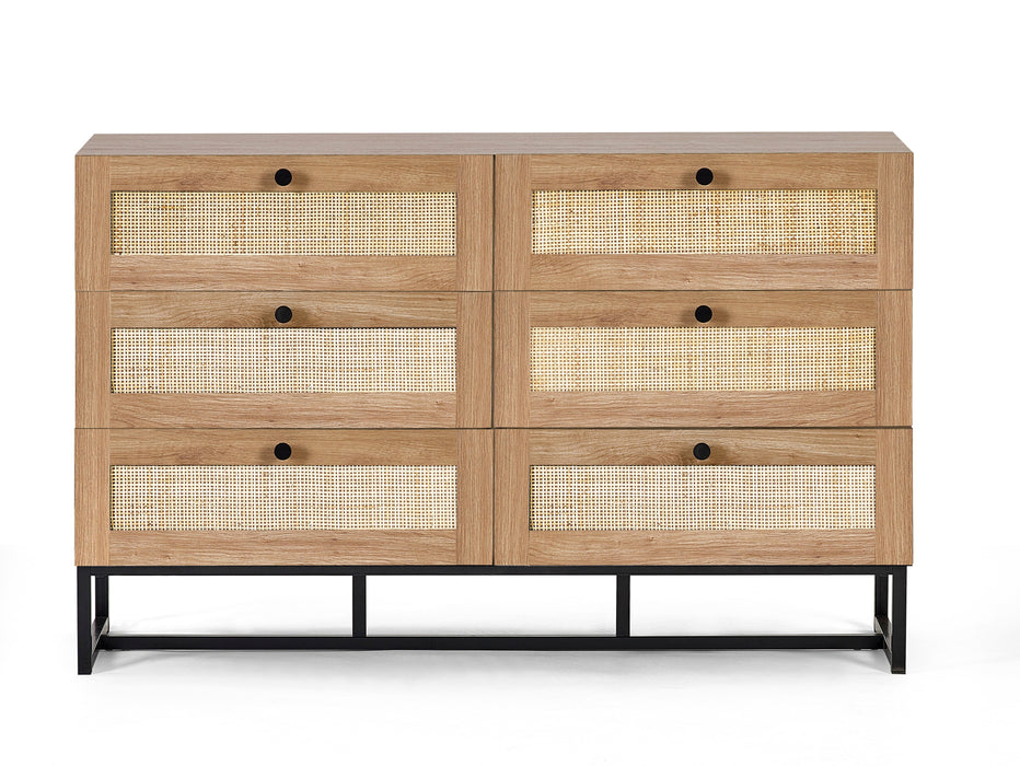 Padstow 6 Drawer Chest - Oak Chest Of Drawers Julian Bowen V2 