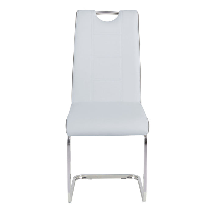 Rimini Chair Light Grey PU Dining Chair Gannon 