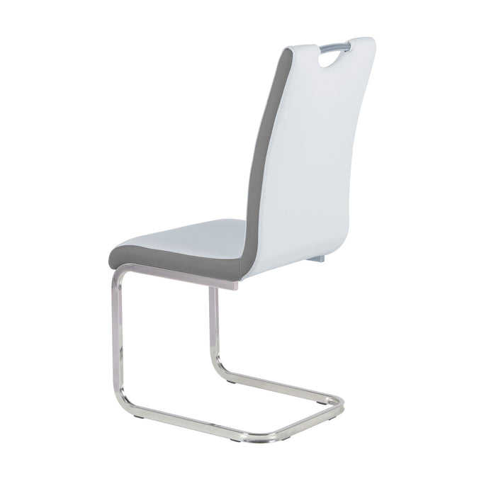 Rimini Chair Light Grey PU Dining Chair Gannon 