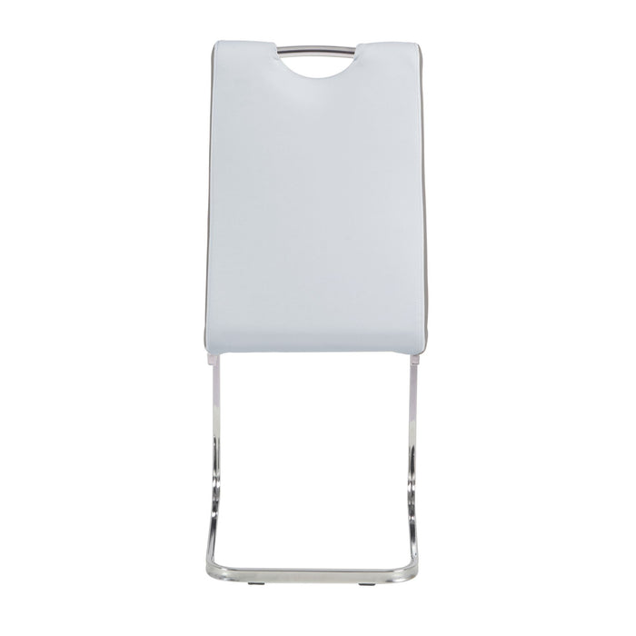 Rimini Chair Light Grey PU Dining Chair Gannon 