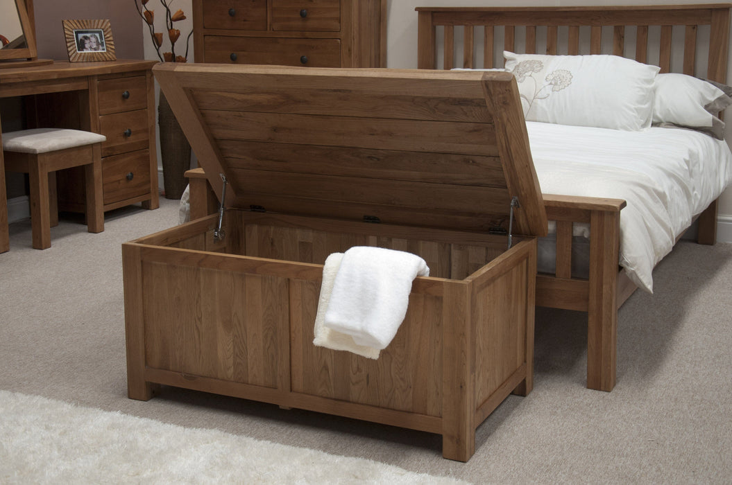 Rustic Oak Blanket Box Blanket Box GBH 