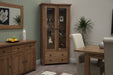 Rustic Oak Glass Display Cabinet Display Cabinets GBH 