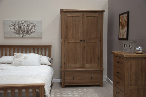 Rustic Oak Gents Wardrobe Wardrobes GBH 