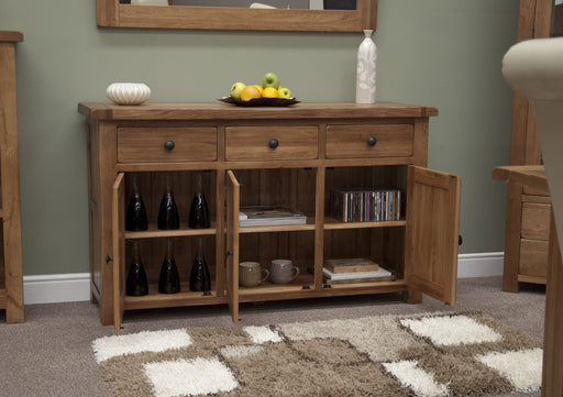 Rustic Oak Large Sideboard Sideboards GBH 