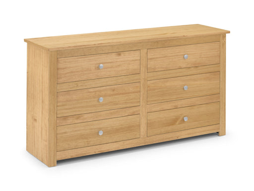 Radley 6 Drawer Chest - Waxed Pine Chest of Drawers Julian Bowen V2 