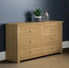 Radley 6 Drawer Chest - Waxed Pine Chest of Drawers Julian Bowen V2 