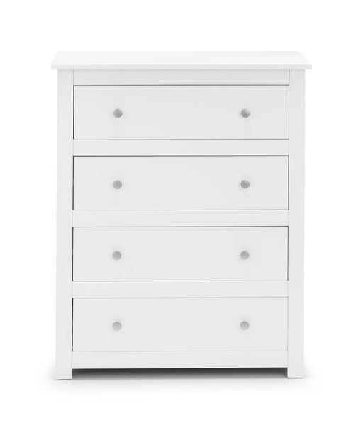 Radley 4 Drawer Chest - White Chest of Drawers Julian Bowen V2 