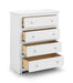 Radley 4 Drawer Chest - White Chest of Drawers Julian Bowen V2 