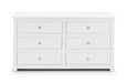 Radley 6 Drawer Chest - White Chest of Drawers Julian Bowen V2 