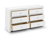 Radley 6 Drawer Chest - White Chest of Drawers Julian Bowen V2 