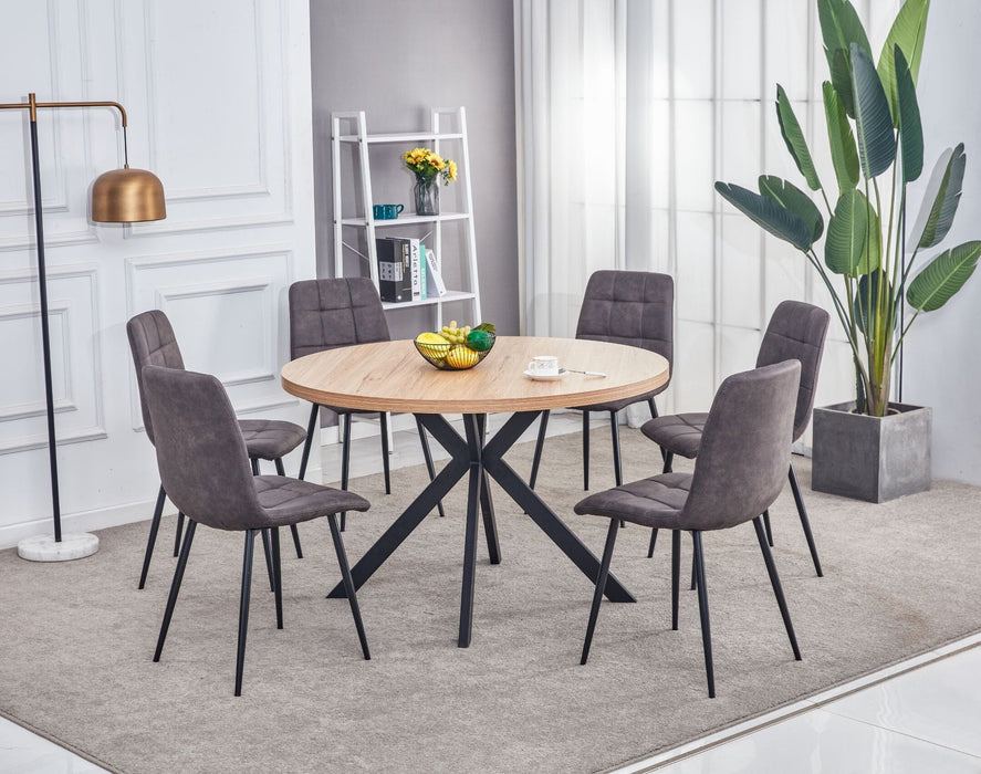 Fredrik Round Table Oak Dining Table Gannon 