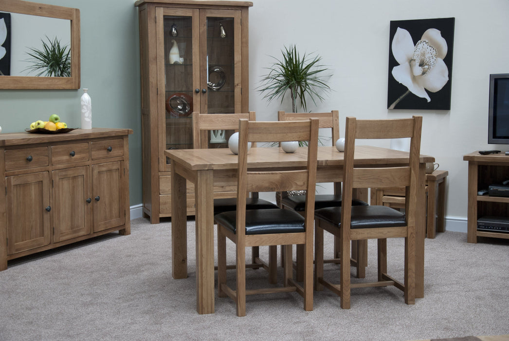 Rustic Oak Extending Dining Table Extending Dining Table GBH 