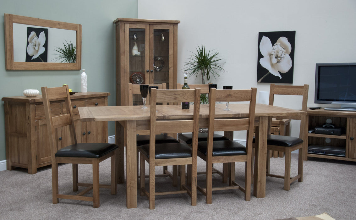 Rustic Oak Extending Dining Table Extending Dining Table GBH 