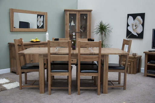 Rustic Oak Extending Dining Table Extending Dining Table GBH 