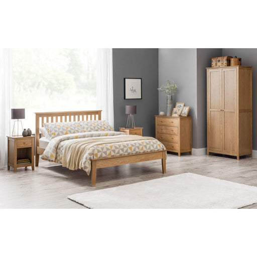 Salerno Shaker Bed Frame 135Cm Oak Bed Frames Julian Bowen V2 