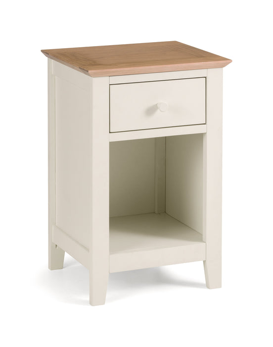 Salerno 2-Tone 1 Drawer Bedside Bedside Tables Julian Bowen V2 