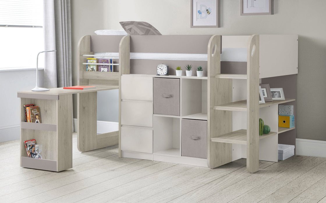 Saturn Midsleeper - Taupe Bunk Beds Julian Bowen V2 