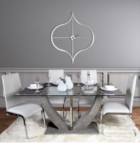 Leo Light Grey Chrome Dining Chair Dining Chair CIMC 