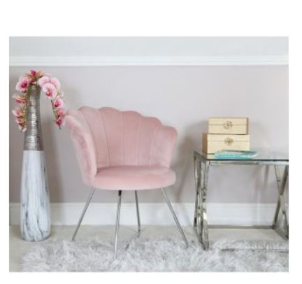 Ariel Light Pink Shell Back Dining Chair Dining Chair CIMC 