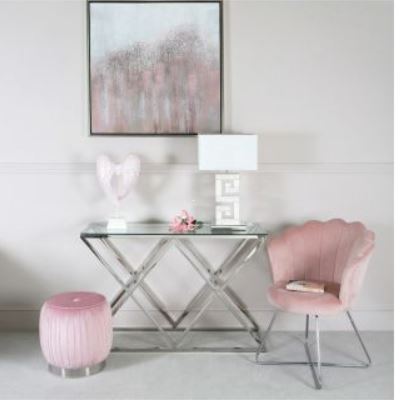 Ariel Light Pink Shell Back Dining Chair Dining Chair CIMC 