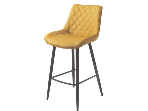 Silvia Bar Stool Yellow PU Bar Stool Gannon 