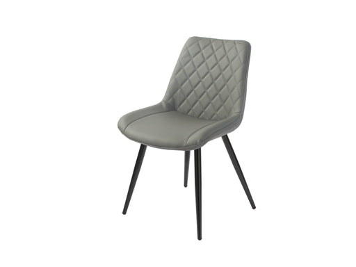 Silvia Chair Grey PU Dining Chairs Gannon 